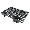 Palete de plástico de exposição, 4 tacos, topo perfurado, encaixável, 600x400x120mm