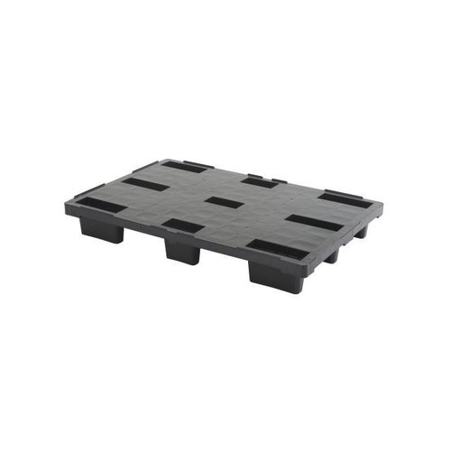 Palete de plástico 1200x800x155mm- 9 tacos- topo liso