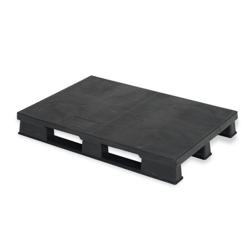 Palete de plástico 1200x800x150mm- 3 patins- topo liso