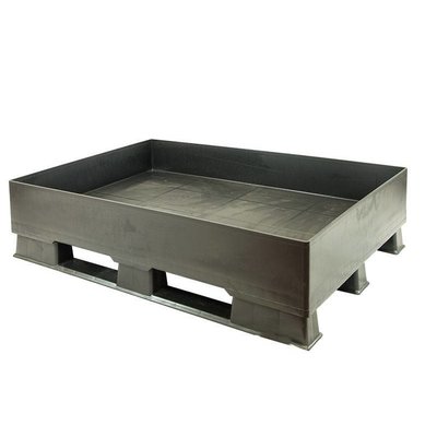 Palete de plástico com tina de retenção, 120 l, 1200x800x310mm
