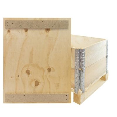 Tampa para colares de madeira para palete, com 2 barras de fixação, 800x600x9mm