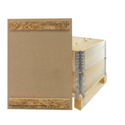 Tampa para colar de madeira para palete, com 2 barras de fixação, 800x600x10mm