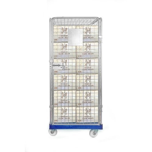 Roll container segurança 810x720x1800mm - base em plástico