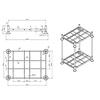 Certificação TÜV Sistemas de armazenamento flexível com racks, galvanizado, com certificação TÜV, 1545x1180x310mm