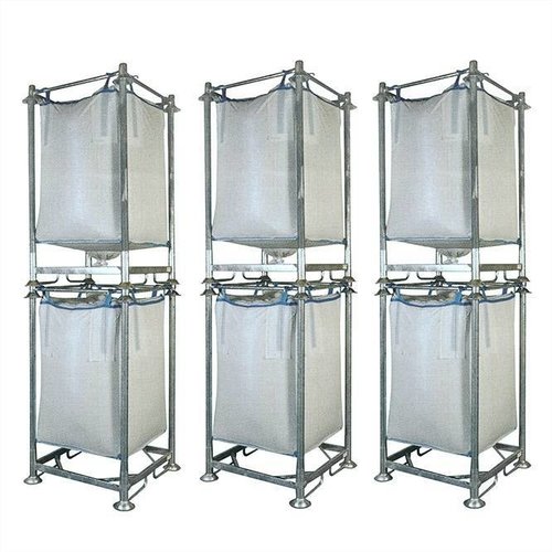 Sistemas de armazenamento flexível com racks para Big Bag, galvanizado, 1120x1120x310mm