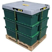 Tampa de plástico, 4 cintas, 1222x1018x93mm