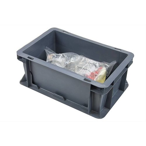 Caixa Euronorm, fechada, 5 litros, empilhável, 300x200x120mm