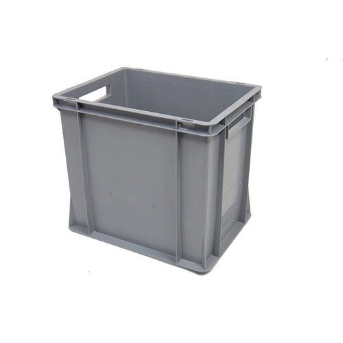 Caixa Euronorm, fechada, 35 litros, base reforçada, empilhável, 400x300x360mm