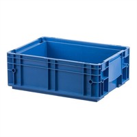 Caixa de plástico empilhável RL-KLT 4147, base lisa, 396x297x147,5mm