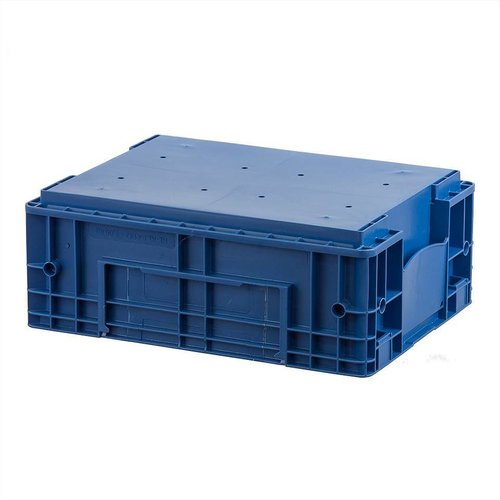 Caixa de plástico empilhável RL-KLT 4147, base lisa, 396x297x147,5mm