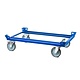 Dolly metálico para Gitterbox, 500 kg, Rodízios com travão, 1260x860x320mm