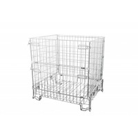 Contentor metálico, rebatível, galvanizado, 600 kg, 1200x1000x1200mm