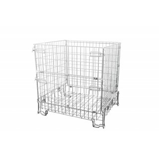 Contentor metálico, rebatível, galvanizado, 600 kg, 1200x1000x1200mm