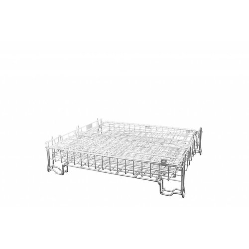 Contentor metálico, rebatível, galvanizado, 600 kg, 1200x1000x1200mm
