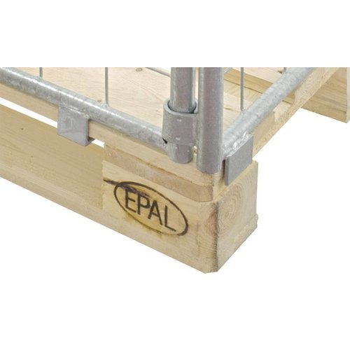 Colar em malha metálica para palete -1200x800x1000mm - Aba articulada, rebatível e galvanizado