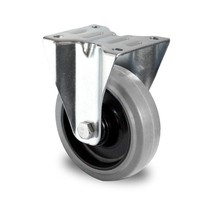 Rodízios fixos, diâmetro de 125mm, rolamento de esferas, PA / borracha