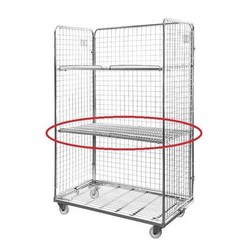 Prateleira em metal para roll container, 1145x650mm