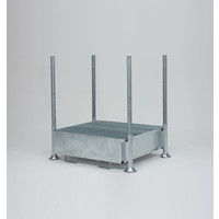 Sistemas de armazenamento flexível com rack e tina de retenção, 1400x1035x310mm -440L