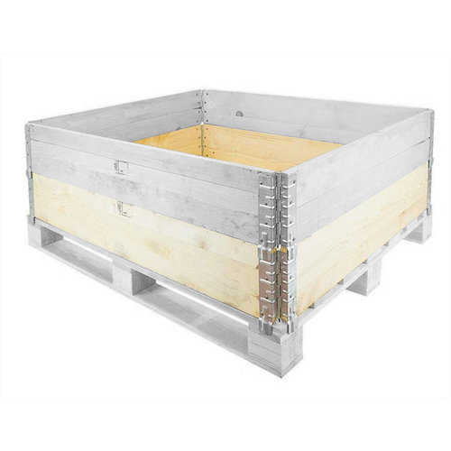 Colar de madeira para palete - 1200x1000x200 mm - 4 dobradiças