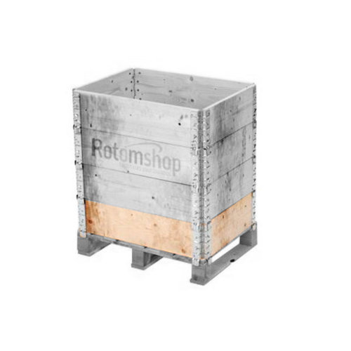 Colar de madeira para palete - 800x600x200mm - 4 dobradiças - Usado