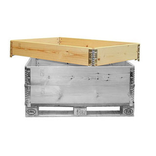 Colar de madeira para palete - 1200x800x200 mm - 2 tábuas, 4 dobradiças - ISPM 15