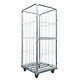Roll container para lavandarias, galvanizado, com aba frontal, 800x720x1800mm