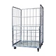Roll container para lavandarias, galvanizado com aba frontal, 1200x800x1800mm