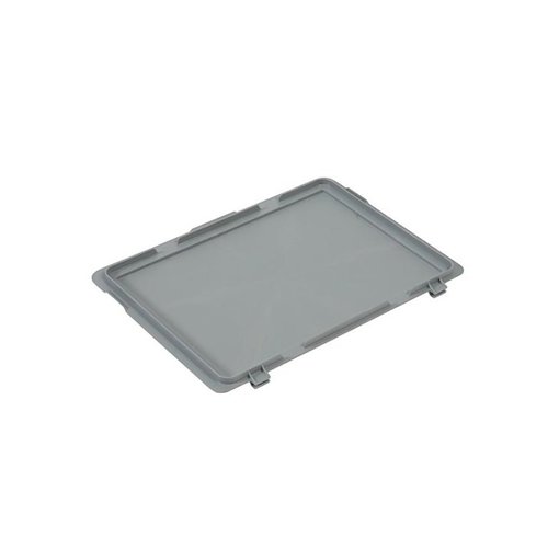 Tampa de plástico para caixas Euronorm, 2 dobradiças, 400x300x19mm