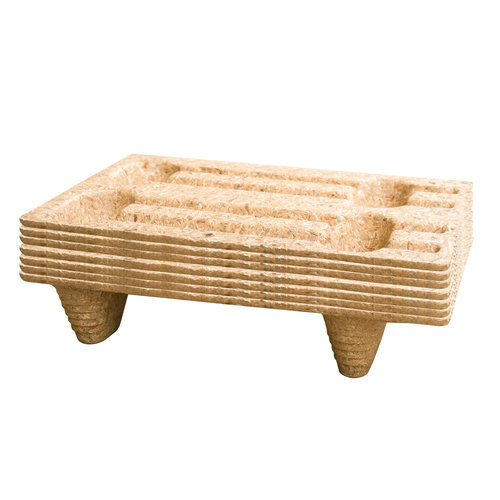 Palete de fibra madeira 600x400x125 mm- F44-leve, encaixável