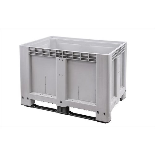 Palote de plástico 1200x800x800mm - fechado, 2 patins