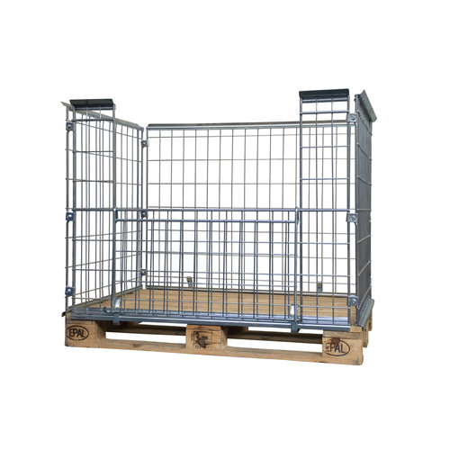 Colar metálico dobrável - 1220x820x870 mm - Empilhável