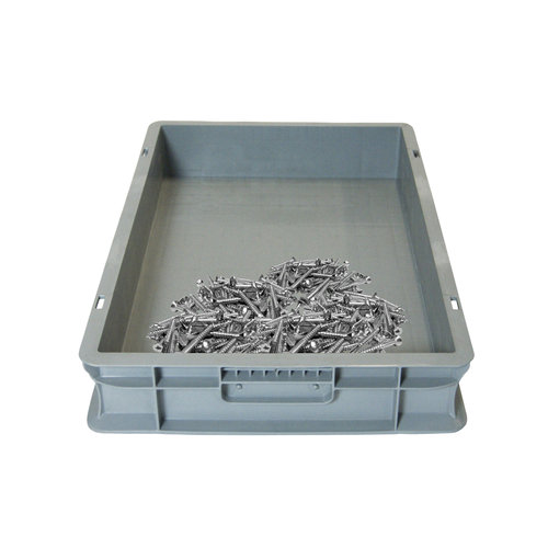 Caixa Euronorm fechada, 20 litros, plástico PP, 600x400x100mm - Seminova