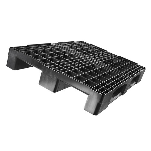 Palete de plástico 1200x800x150mm - 3 patins- topo perfurado