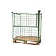 Colar em malha metálica para palete - 1200x800x1200 mm  - Aba articulada - Rebatível - Verde
