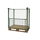 Colar em malha metálica para palete - 1200x800x1200 mm  - Aba articulada - Rebatível - Verde