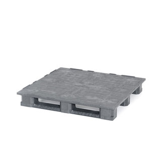Palete 1200x1200x165 mm - plástico PP, pesada, 3 patins, 2500kg