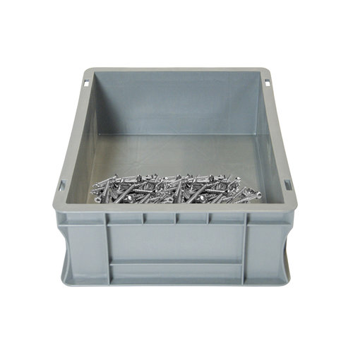 Caixa Euronorm, fechada, 10 litros, empilhável, plástico PP, 400x300x120mm