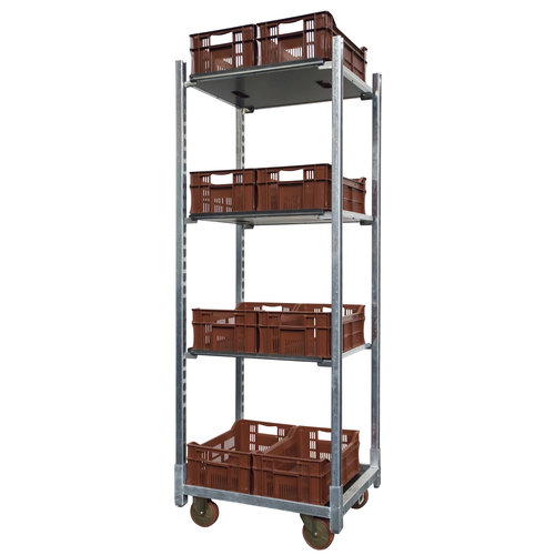 Roll container para plantas, 715x565x1900 mm - carrinho dinamarquês