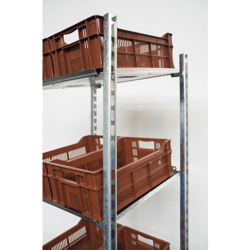 Roll container para plantas, 715x565x1900 mm - carrinho dinamarquês