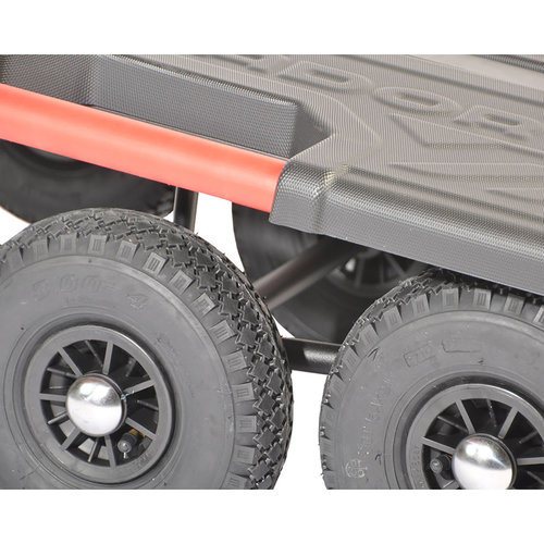 Dolly Matador, especialmente grande, com 6 rodas com enchimento de ar, 985x640x350mm