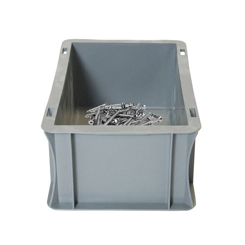 Caixa Euronorm, fechada, 5 litros, empilhável, plástico PP, 300x200x120mm