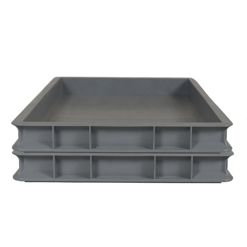 Caixa Euronorm, fechada, 9 litros, empilhável, plástico PP, 600x400x50mm