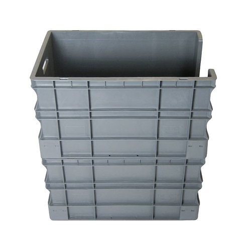 Caixa Euronorm, 65 litros, empilhável, com pega aberta, 600x400x330mm