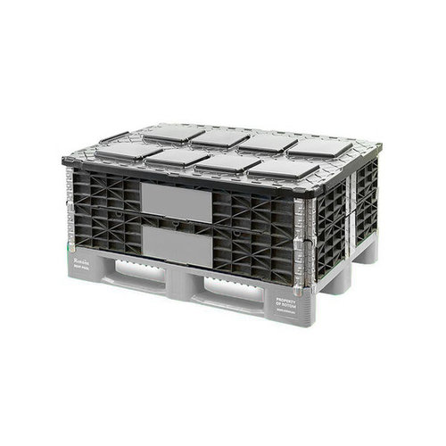 Colar de plástico para palete - 1200x800x200mm - 6 dobradiças