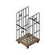 Roll container 800x680x1670mm - Fundo de madeira - Usado
