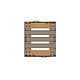 Roll container 800x680x1670mm - Fundo de madeira - Usado