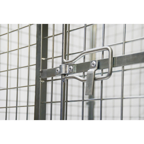 Roll container segurança 1200x800x1870mm - base malha metálica