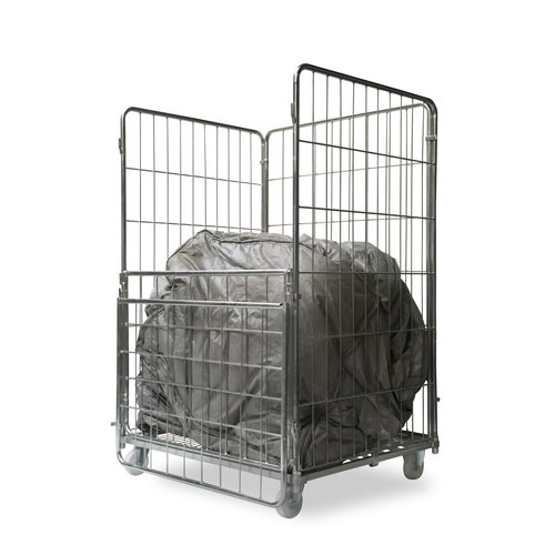 Roll container para lavandarias, galvanizado a quente, 1200x1000x1800mm