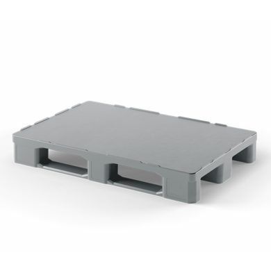 Palete de higiene robusta 1200x800x155 mm - Plástico HDPE - Com Rebordo