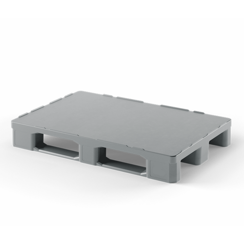 Palete de higiene robusta 1200x800x155 mm - Plástico HDPE - Com Rebordo